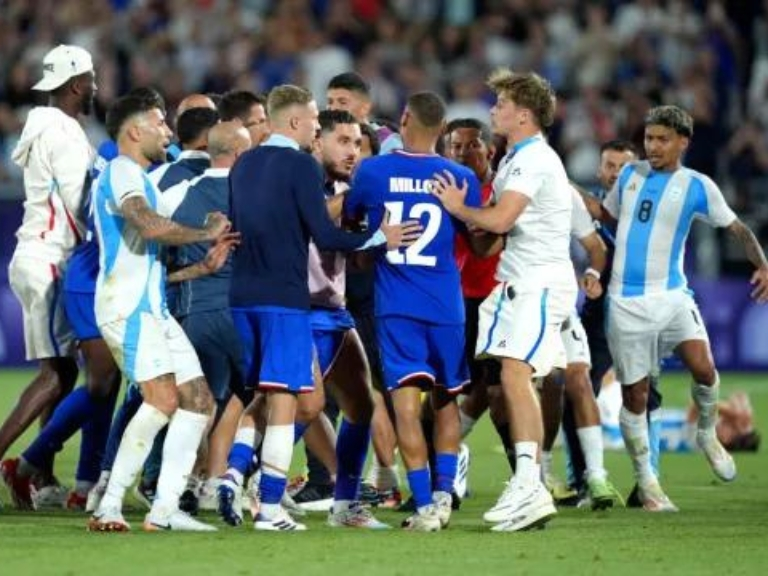 Argentina and France Fight After Olympic Football Match